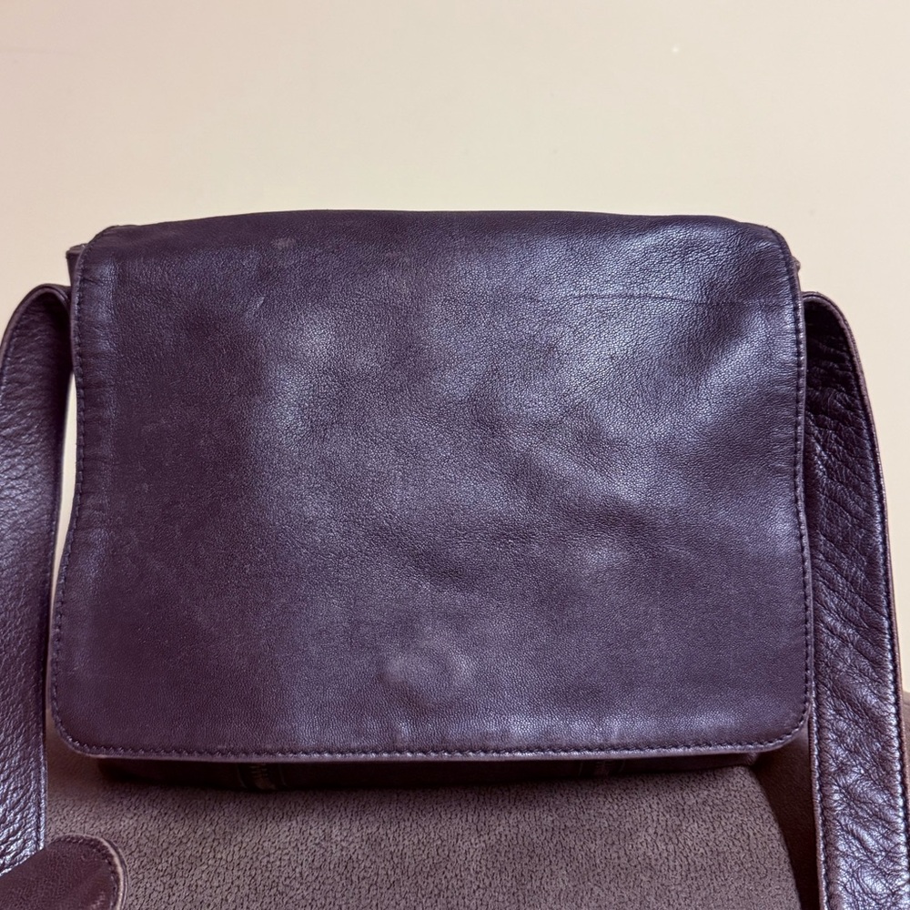 Vintage Donna Karan New York  Leather Messenger Bag